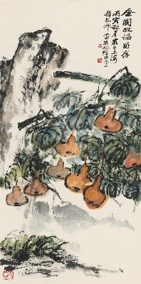 <h2>葫芦</h2><p>作者：朱屺瞻</p><p>创作年代：1986年</p><p>规格：135.5cm×67cm</p><p>品类：中国画</p>